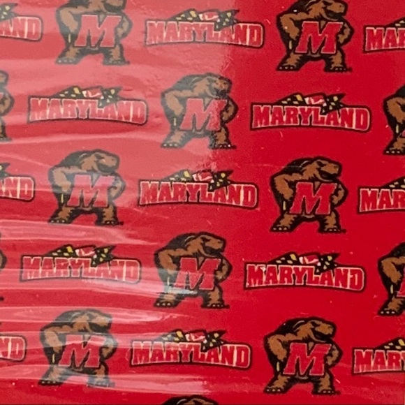 University of Maryland Terrapin Fabric Shower Curtain 72’ x 72” Red Multicolor - Picture 7 of 7